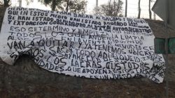 Colocan "narcomanta" en Salida a Salamanca