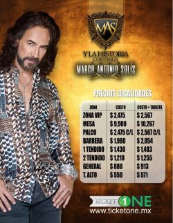 Arrancó venta de boletos para concierto de Marco Antonio Solis